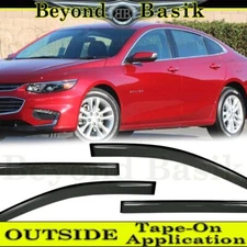 2016-2022 2023 2024 2025 Chevy Malibu SMOKE Door Vent Visors Rain Window Guards