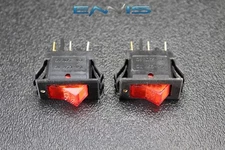 2 PCS ROCKER SWITCH ON OFF MINI TOGGLE RED LED 3P SPST 125V 15 AMP EC-315