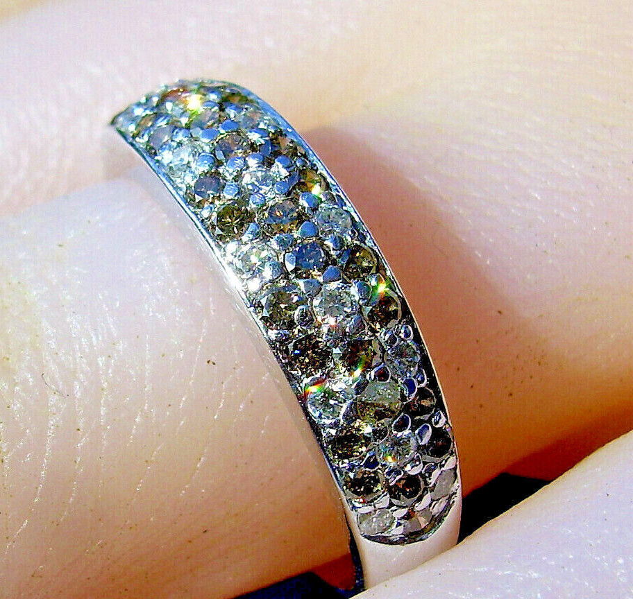 Genuine LeVian Elegant Diamond Wedding Band Real Desi… Gem