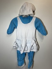 Toddler Smurfette Smurf s Costume NEEDS REPAIR Size 12-24 Months 1-2 Yrs Fleece