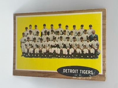 1962 Topps - #24 Detroit Tigers Team Card