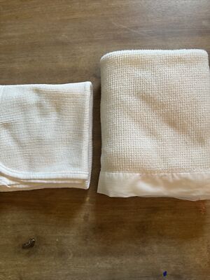 Vintage Morgan Waffle Weave Acrylic Blanket White + Carter s Receiving Blanket