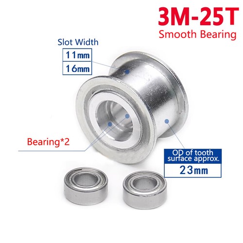 3M 25T Idler Timing Belt Pulley Synchronous Wheel For 10mm 15mm Width Belt New - Picture 4 of 4