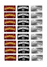 1/10 scale model car Lowrider license plates tags