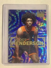 2022 Skybox Metal Universe Champions Scoot Henderson Premium Blue Holo #D/75 SSP