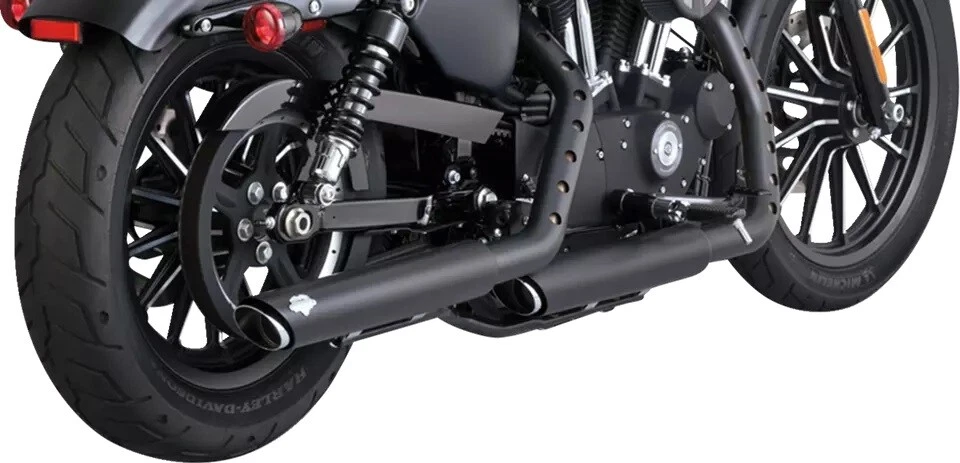 Silenciadores sin cordones Vance & Hines negros Twin Slash 2014-2022 Harley Sportster 46361 Foto 4 de 4