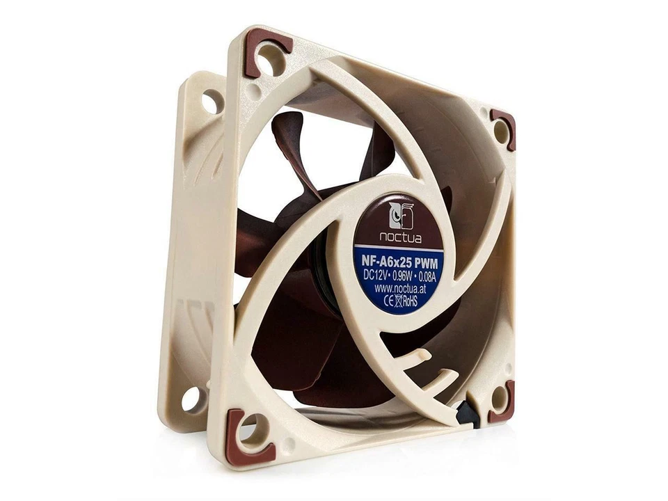 Noctua NF-A6x25 PWM, Premium Quiet Fan, 4-Pin (60mm, Brown) - Image 3 of 4