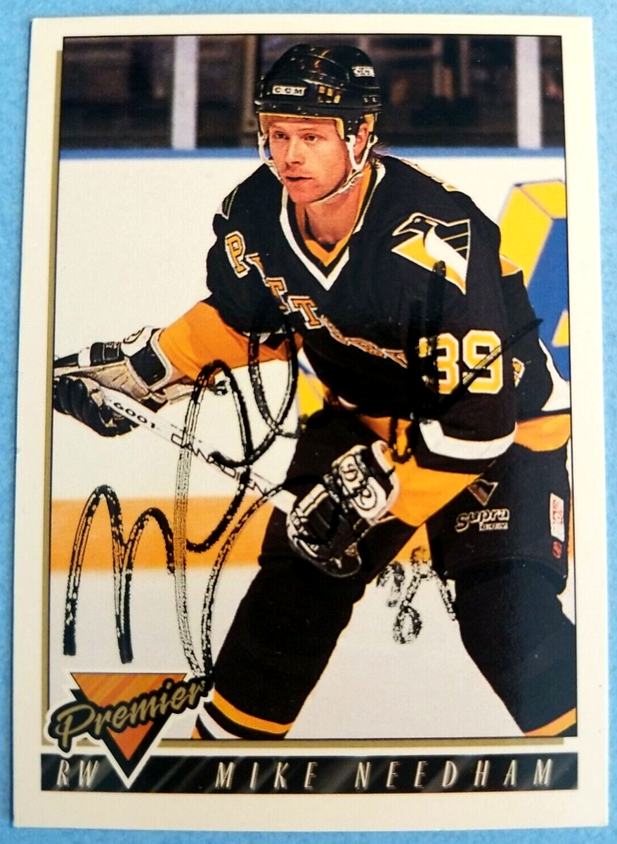 Mike Needham Pittsburgh Penguins 1994 Topps #472 Autographed