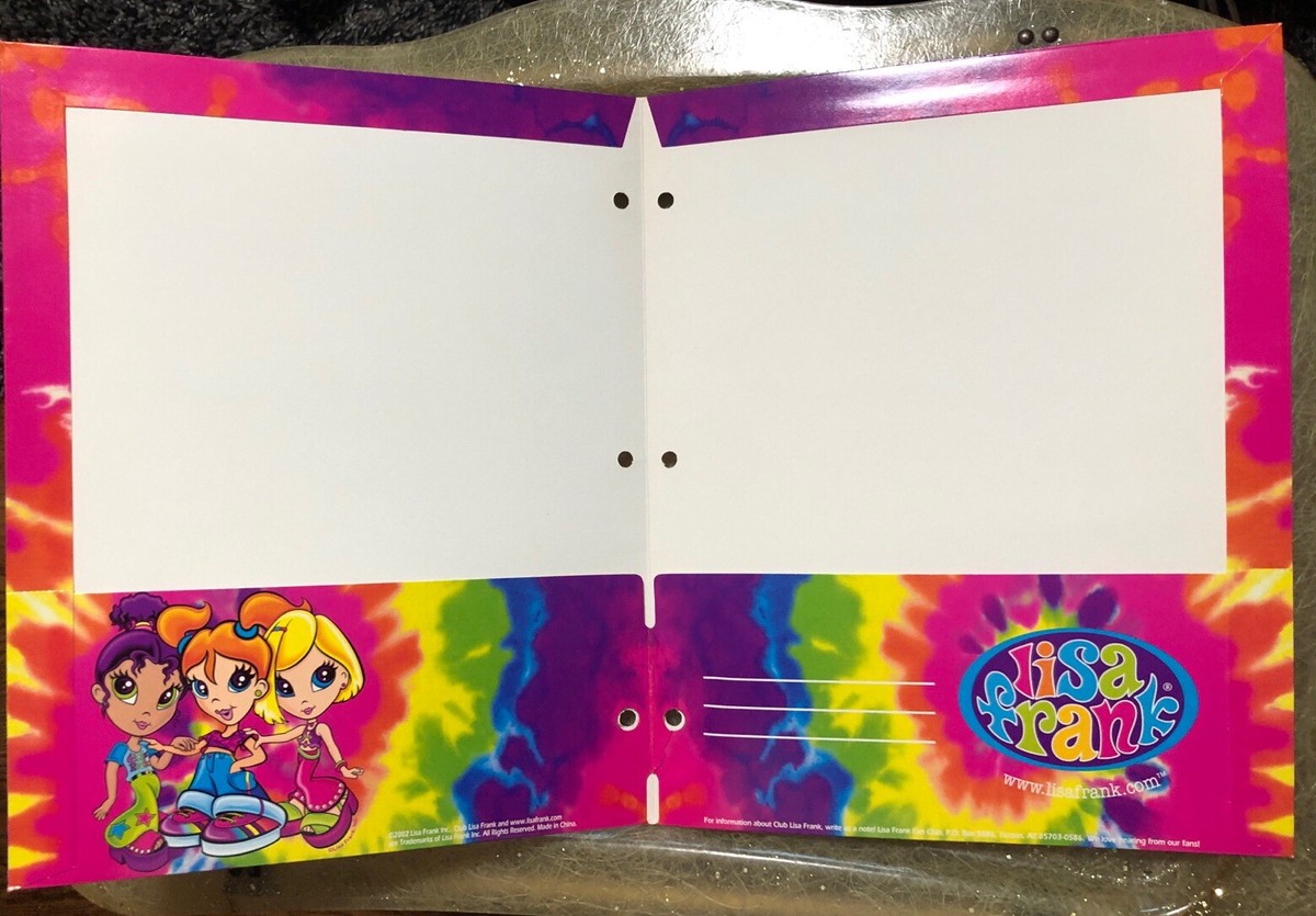 vintage lisa frank BFF girls Pocket Folder Stationary Tie Dye | eBay display picture 1