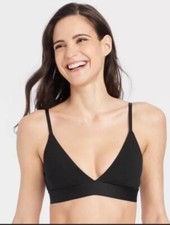 Auden Black Bra Bralette Small Wireless Unpadded Triangle Soft New NWT Lot 5  