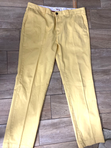 VTG STAFFORD PREP MENS SLACKS YELLOW SZ 