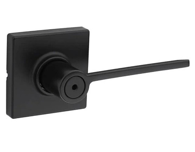 Kwikset Ladera Polished Chrome Bed and Bath Door Handle w/ Square Trim