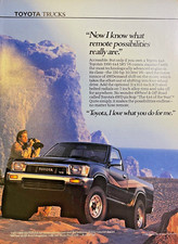 Vintage Magazine Advertisement 1990 Toyota 4 x 4 SR5 V6 Pickup Truck