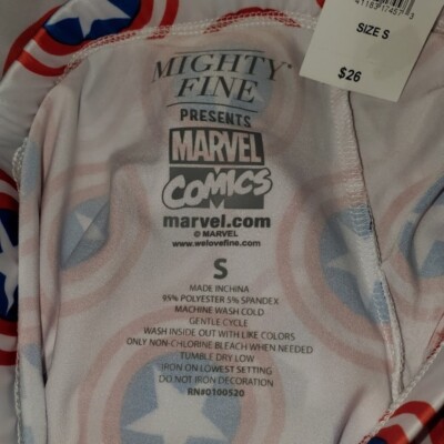 Captain America leggings. Marvel comics. Size small. Red white