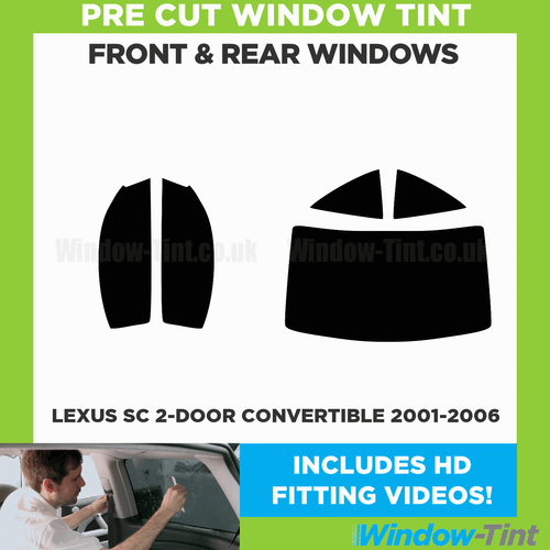 Kit completo de tinte de ventana precortado para Lexus SC 2 puertas convertible 2001-06 película de coche - Imagen 2 de 10