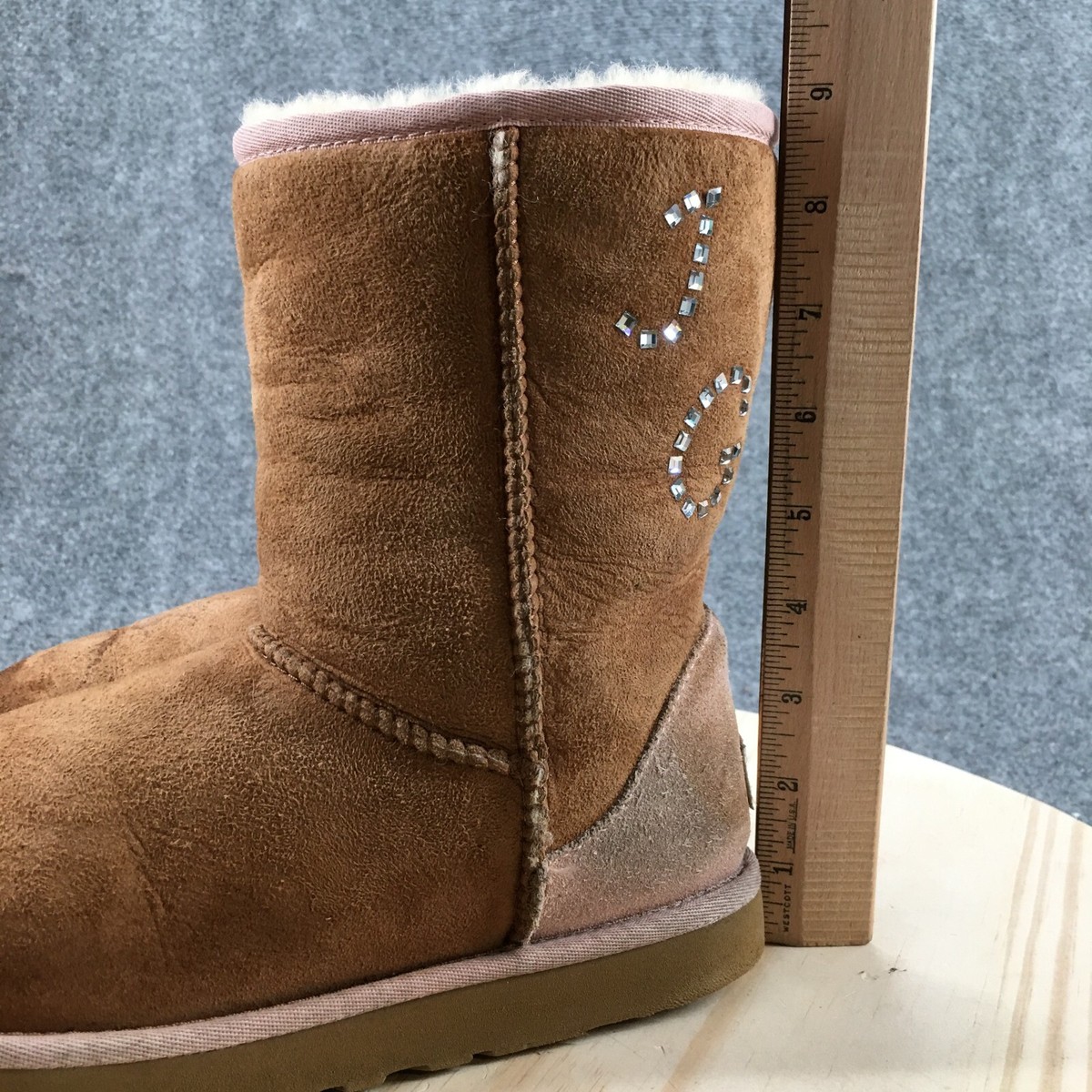 UGG Boots Womens 7 Winter Shearling Brown Leather Sheepskin