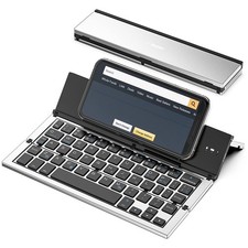 Bluetooth Keyboard Foldable, Portable Folding Wireless Keyboard with Portable...