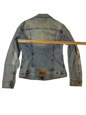 Vintage Y2K Dolce & Gabbana D&G Fitted Denim Jacket Italy Light