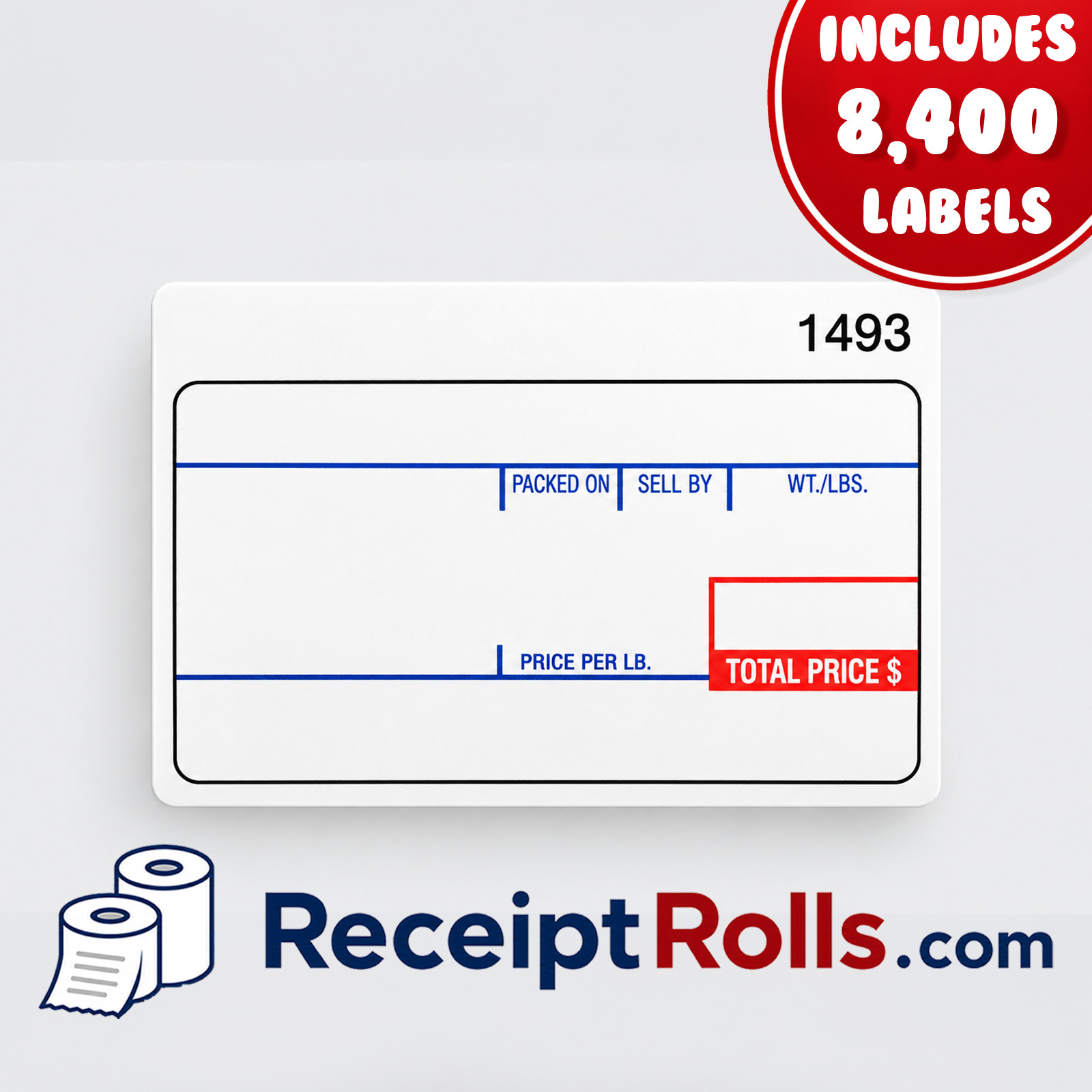 Scale Labels for Cas LP-1000 LST/8010 UPC , 58mm x 40mm - 12 rolls of 700 labels