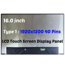 16" for for Dell Latitude 7640 1920x1200 40 Pins LCD Display Touch Screen Panel