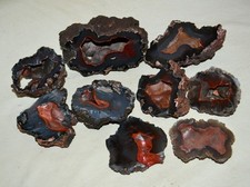 9 PCS LOT Botryoidal Crater Agate Red Fox Orellanita from Patagonia Argentina