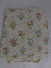 Vintage JC PENNEY Floral print Flat Sheet DOUBLE Muslin no iron