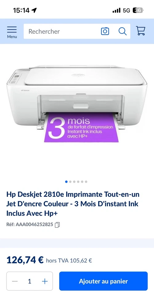 HP DeskJet 2320 Imprimante Tout-en-Un Couleur - Blanche - Photo 1/1