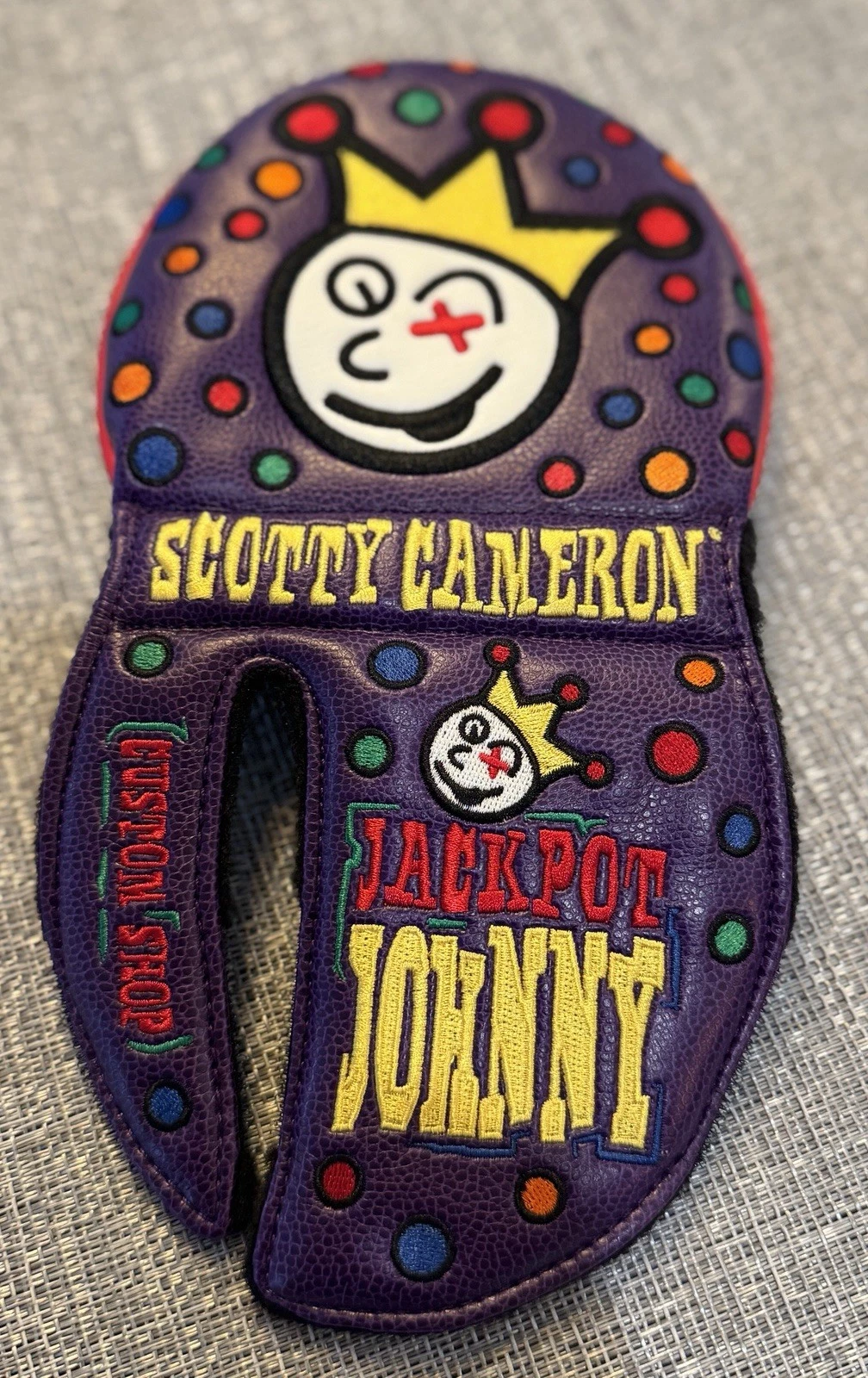 Scotty Cameron Purple Jackpot Johnny Custom Shop Mid Round Headcover NEW RH