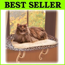K&H Kitty Sill Cat Perch - Washable Orthopedic Window Bed