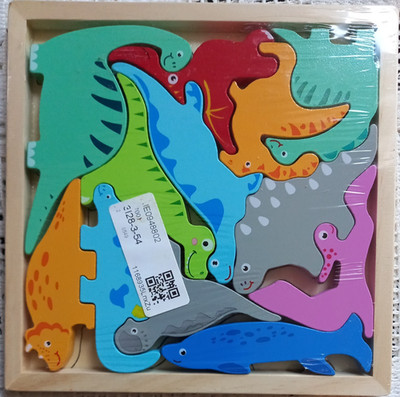 12 Teile Holzpuzzle Puzzle Lernspielzeug für Kinder - Geschenk & Lernspaß