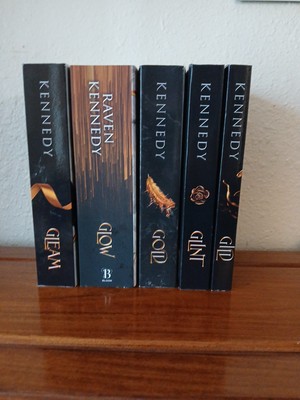 Raven Kennedy Plated Prisoner 5 Book Set  (Gild, Glint, Gleam, Glow,Gold) 