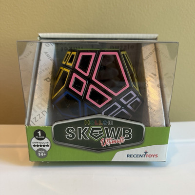 Recent Toys Hollow Skewb Ultimate Cube/Twist Puzzle, Multicolor, Ages 14+