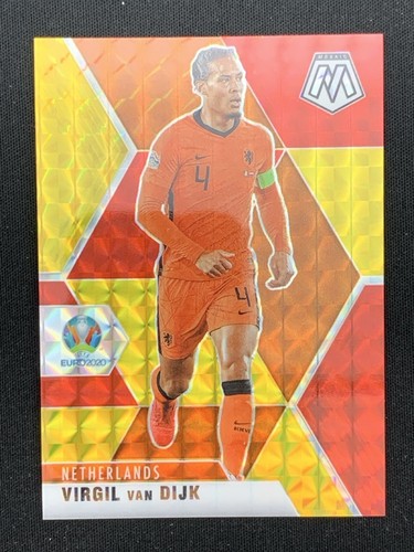 Virgil Van Dijk 2021 Panini Mosaic Uefa Euro Choice Red Yellow /88 #141