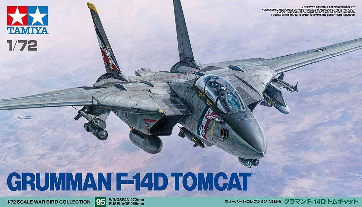 Tamiya 60795 Grumman F-14D Tomcat 1/72 Scale Plastic Model K