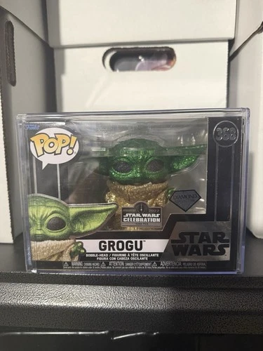 Funko Pop! Star Wars Celebration 2022 Exc Grogu Diamond #368 5,000 Pieces W Case
