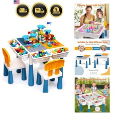 Toddlers Activity Table 7 in 1 Kids Activity Tables and Chair Set with 152Pcs...
