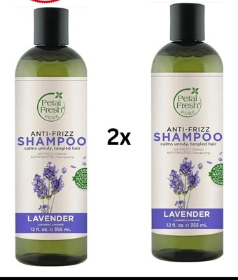 (2x) Petal Fresh Pure Anti-Frizz Shampoo Lavender 12 fl oz, Cruelty-Free, FS