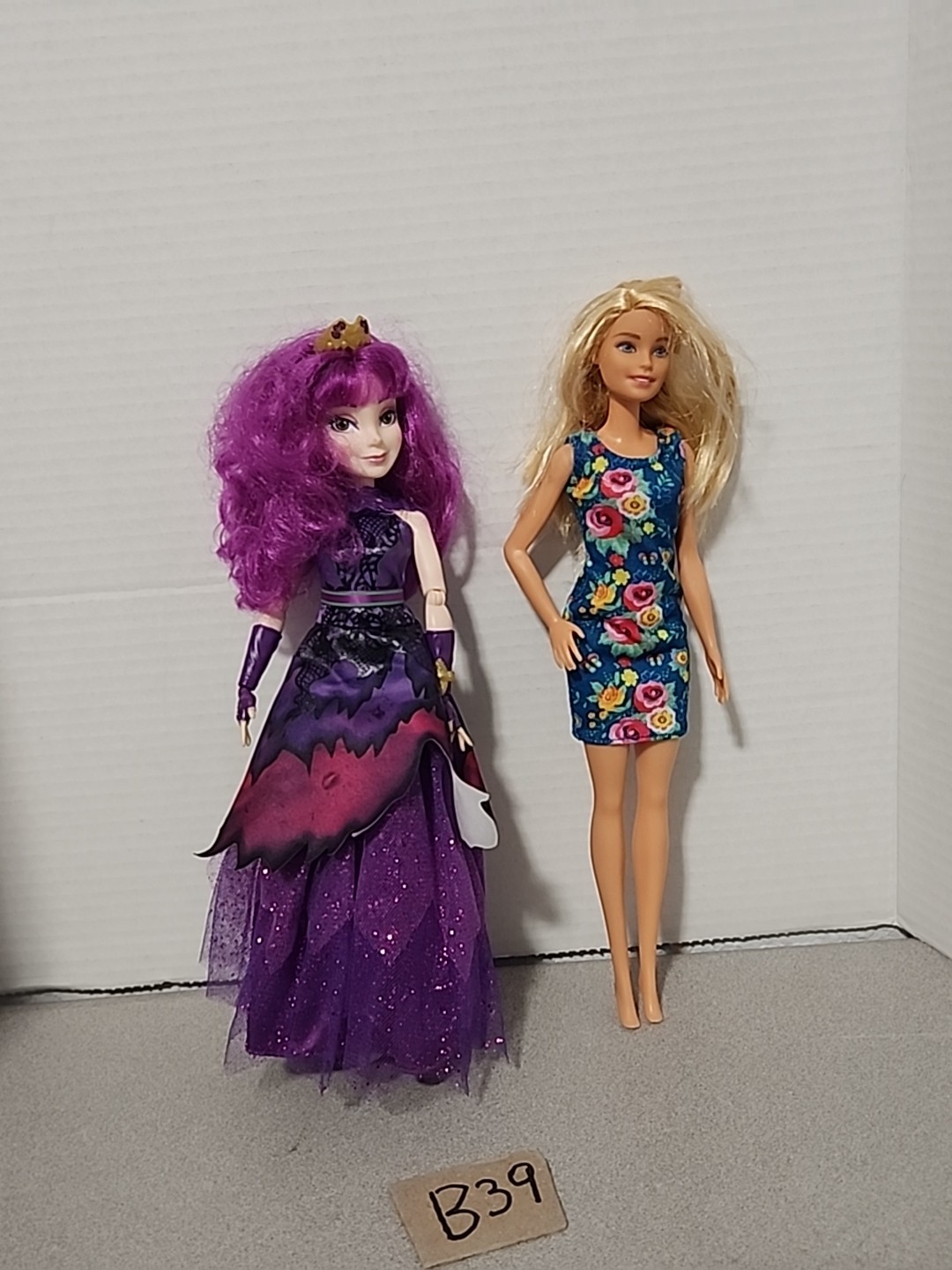 Lot Of 2 ~ Barbie With Colorful Dress & Purple Disney Doll