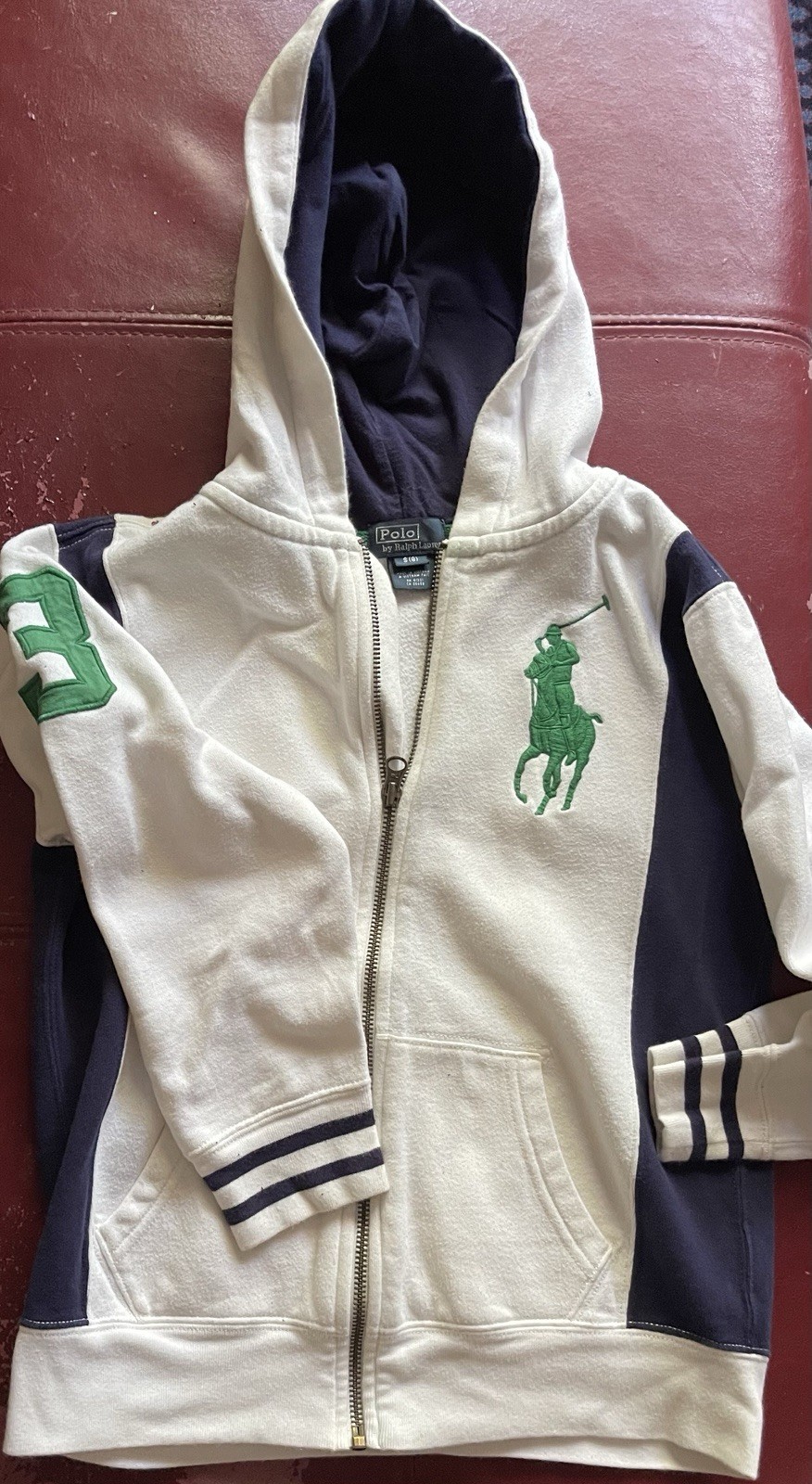 Polo Ralph Lauren Big Pony Felpa con Cappuccio per Bambini Taglia 8 (Piccola)