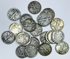 *LOT OF 22 WALKING LIBERTY SILVER HALF DOLLARS* NR #C1708