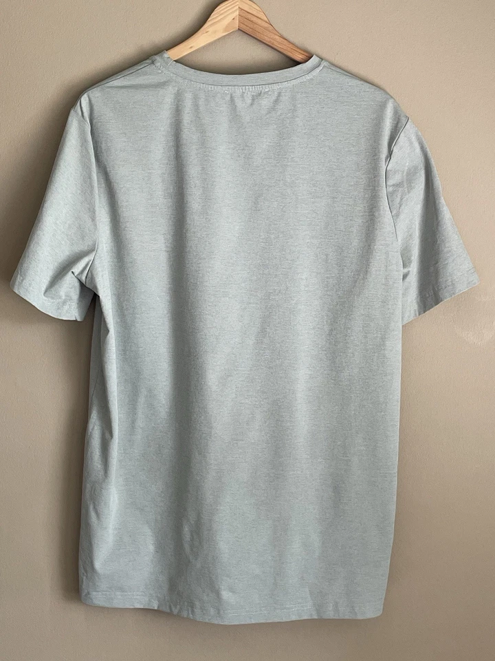 Camiseta Paul Jones Para Hombre Talla Grande Verde Camiseta Manga Corta Bolsillo Cuello Redondo Foto 2 de 4