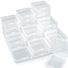 30PCS Bead Organizer Box - Small Plastic Storage Containers Rectangle Mini Cl...
