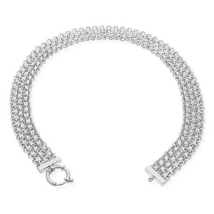 Authentic Yellow or White Gold Over Sterling Silver 17mm Bismark Chain (Solid Links) 17"