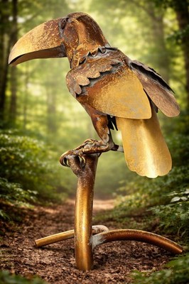 Deco 79 Metal Parrot