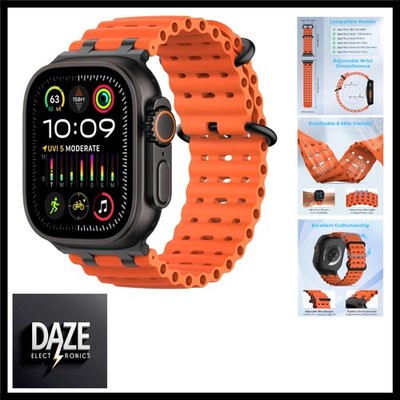 MoKo Ocean Armband Kompatibel mit Apple Watch Ultra 3/2/1 49 mm, S11/S10 46 m...
