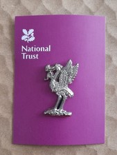 National Trust ARLINGTON COURT Silver Bird Charity Pin Badge 