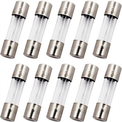 SIXQJZML 10 Pack F5AL Fast-Blow Fuse 5A Max 5 amp 125V Glass Fuses 0.2 x 