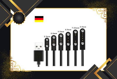 USB Charging Cable for Xiaomi Haylou Solar LS05 Smart Watch, 2-pin Magnetic, 4mm