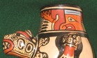 COLORFUL VINTAGE PRECOLUMBIAN AZTEC/MAYAN STYLE TRIPOD BOWL — photo 7