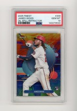 2025 Topps Finest James Wood #200 Oil Spill Refractor Rookie RC PSA 10 GEM MINT